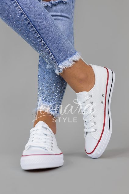 Bílé plátěné tenisky GRACIE