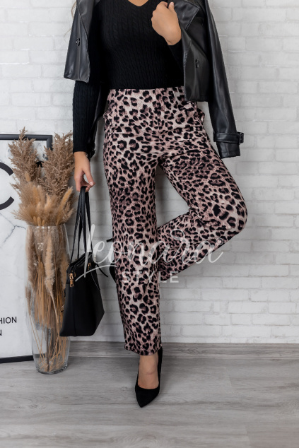 Leopardí široké kalhoty BORA B
