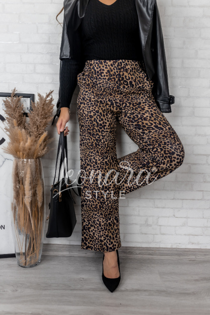 Leopardí široké kalhoty BORA C