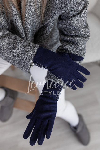 Tmavě modré zimní rukavičky SANDRA