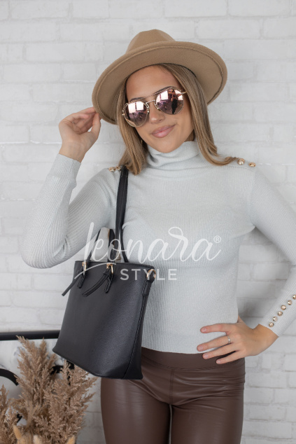 Bílý rolák s knoflíčky JUNE