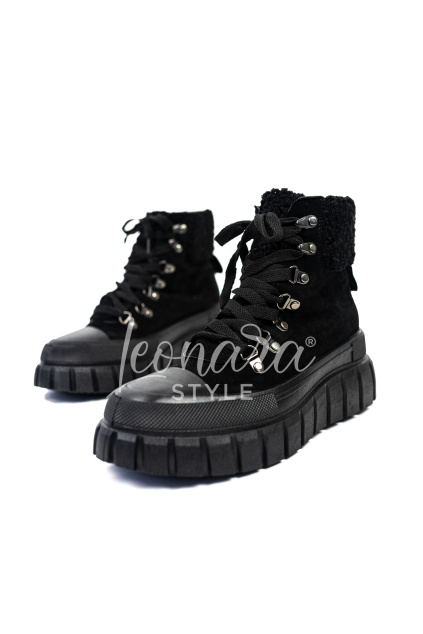 Černé zateplené tenisky CECILIA