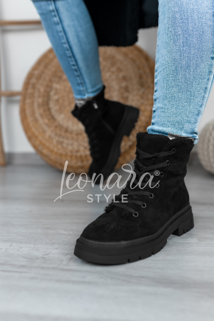 Černé semišové workery JORDYN