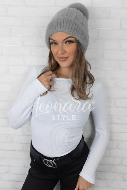 Bílé žebrované termo triko PAYTON