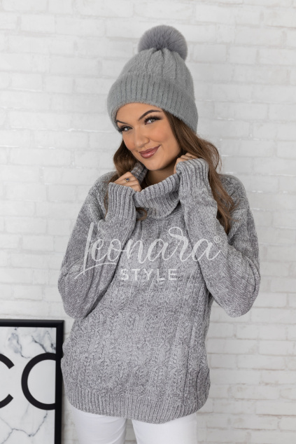 Šedý heboučký rolák LAIA