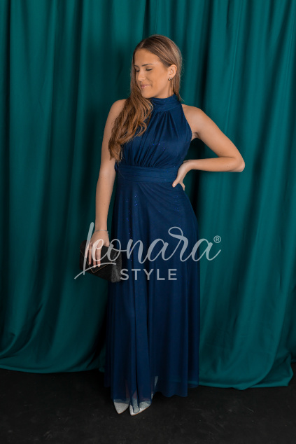 Tmavě modré společenské šaty CALLIE