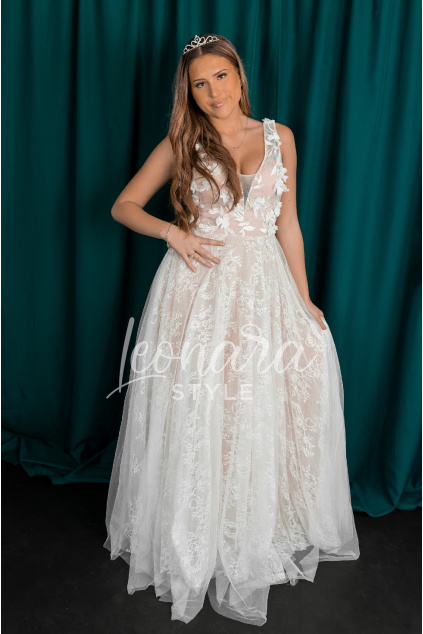 Bílé tylové šaty CLARISSA