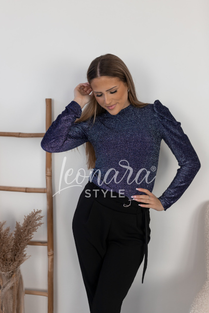 Modrá halenka s lurexovou nití IRIS