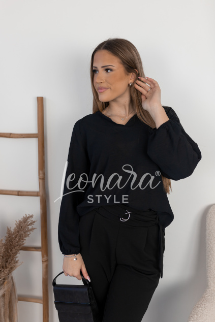 Černá elegantní košile JOURNEE