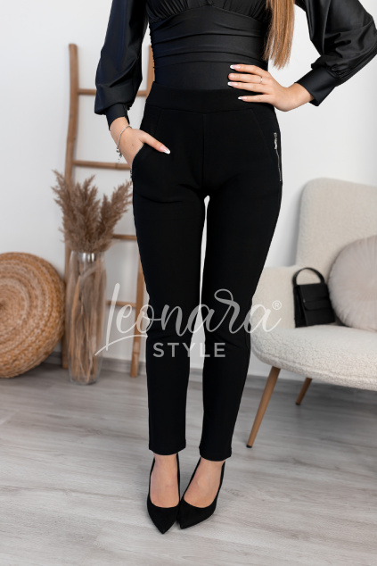 Černé zateplené kalhoty KIMBERLY