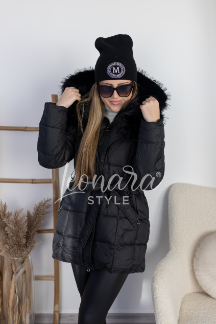 Černá zimní bunda LAUREN