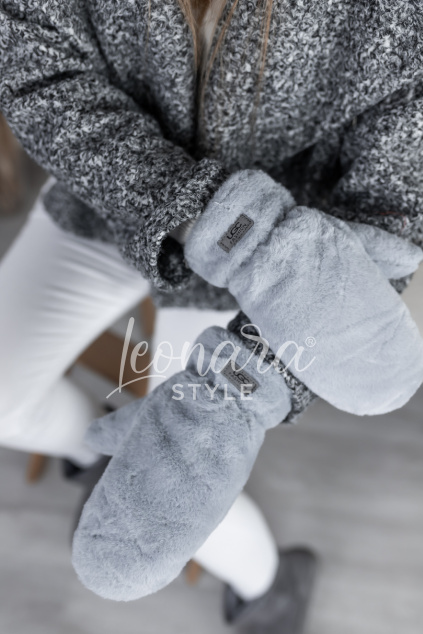 Šedé zimní rukavice NICOLE