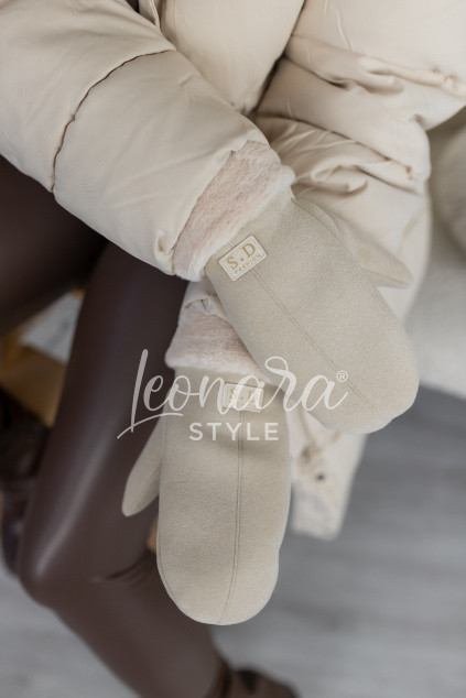 Světle béžové zimní rukavice SAYLOR