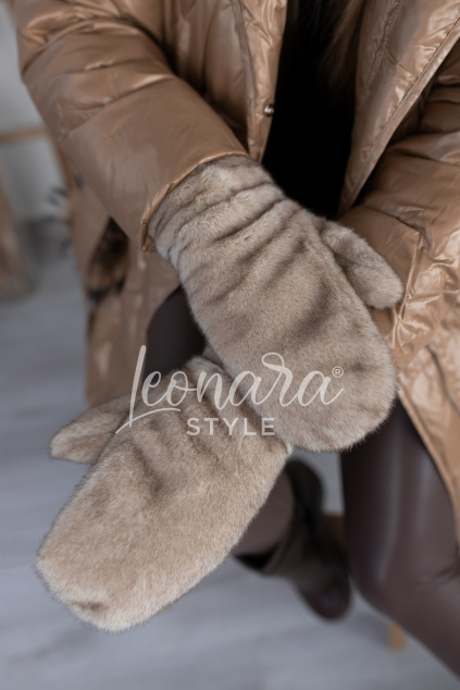 Hnědé zimní rukavice DAHLIA