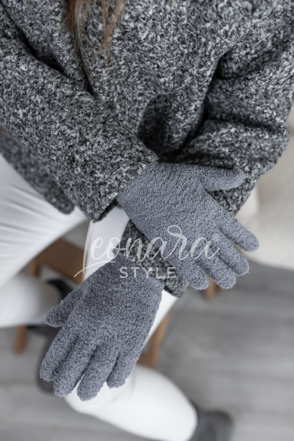 Šedé zimní rukavice ESME