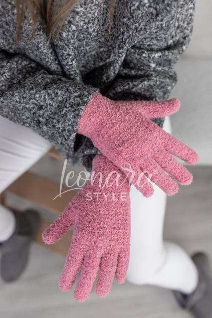 Starorůžové zimní rukavice ESME