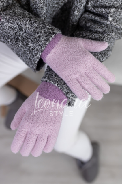 Fialovo-růžové zimní rukavice JOY