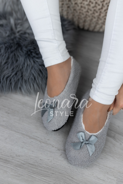 Šedé zateplené bačkůrky AMBER