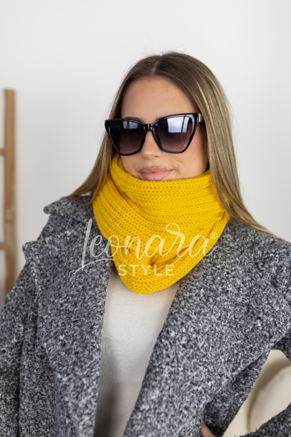 Žlutá pletená šála BRIELA