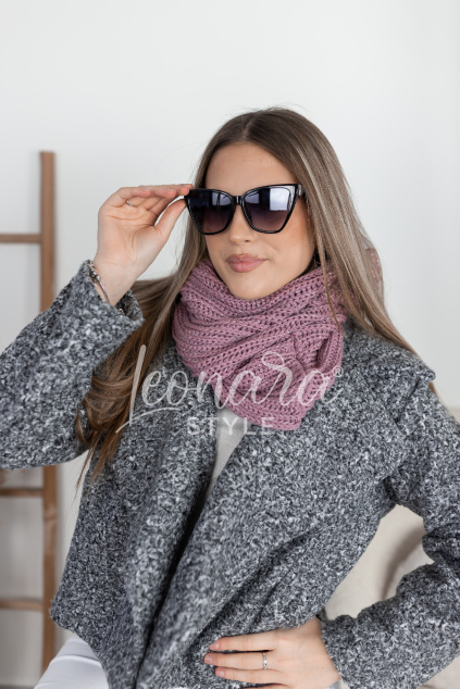 Starorůžová pletená šála BRIELA