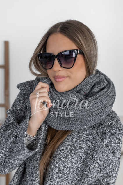 Šedá pletená šála BRIELA
