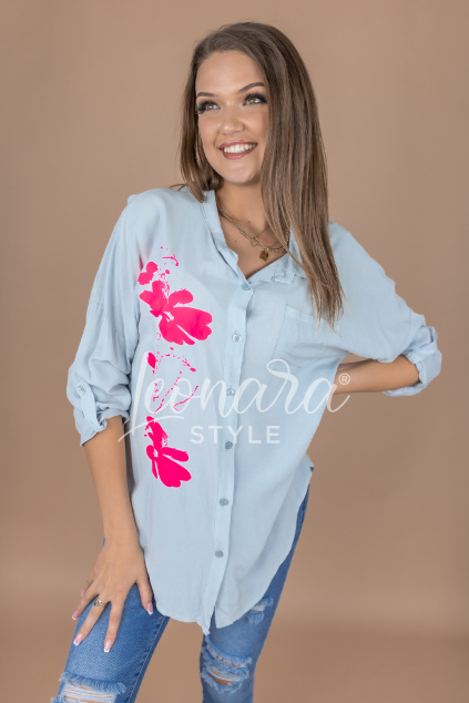 Světle šedá lehoučká košile WILLOW