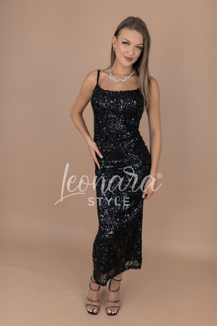 Černé flitrové šaty SKYLAR