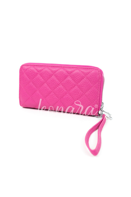 Růžová prošívaná dvojitá peněženka SAGE