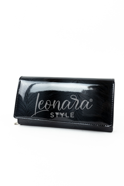 Černá lakovaná peněženka PATRIZIA
