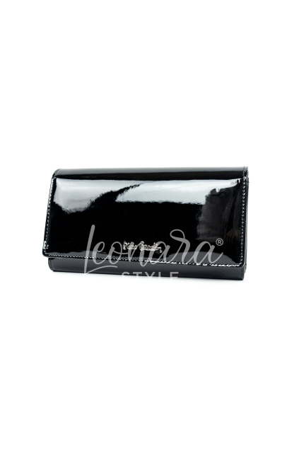 Černá lakovaná peněženka PLUM