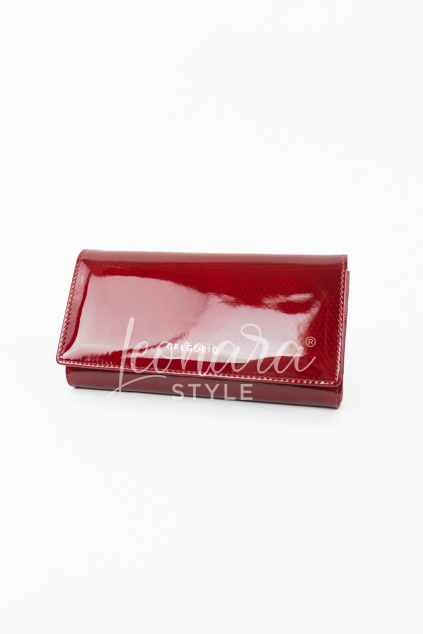 Červená lakovaná peněženka GREGORIA