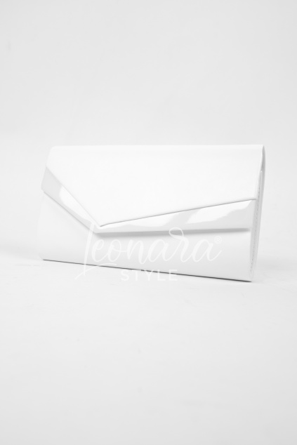 Bílé matné psaníčko s lesklým detailem CANDI