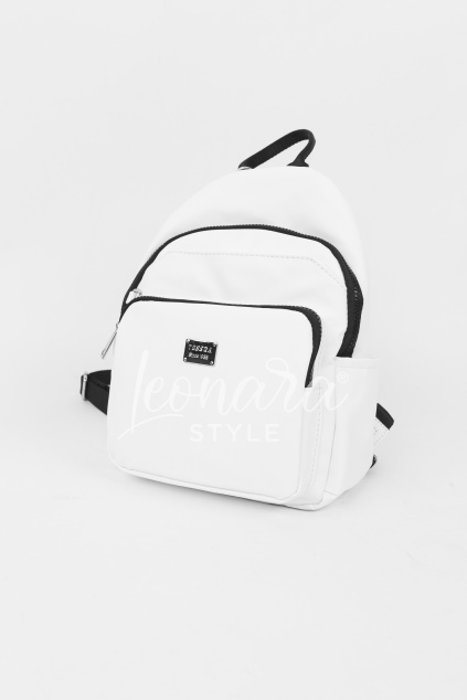 Bílý pogumovaný batoh PAYGE