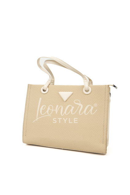 Béžová koženková kabelka REMI
