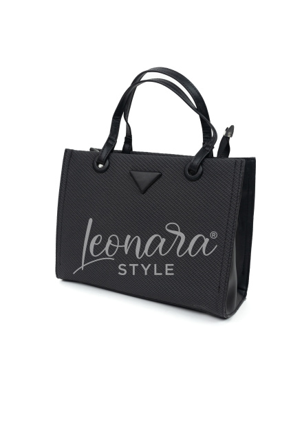 Černá koženková kabelka REMI