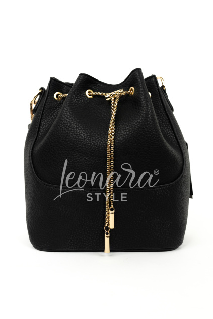 Černá koženková kabelka EMERY