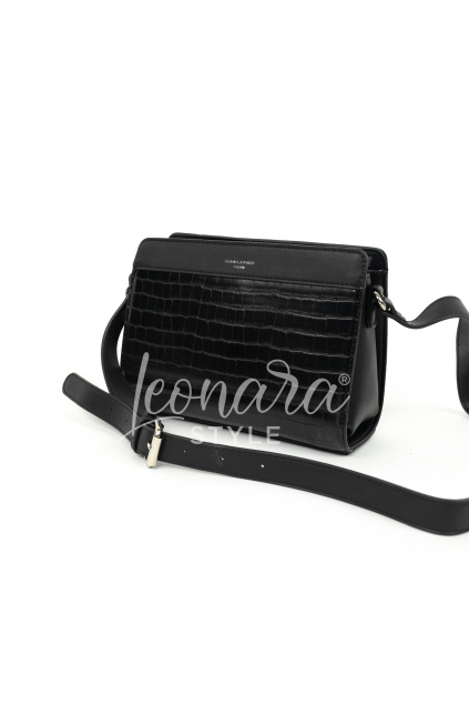 Černá kabelka s krokodýlím vzorem JULIA