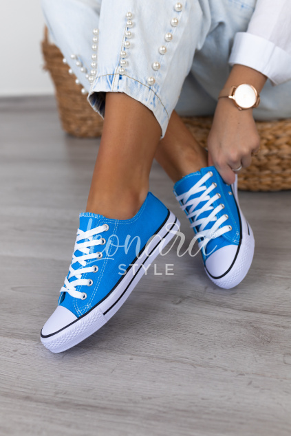 Modré šněrovací tenisky JERSEY