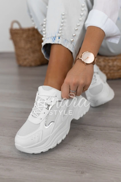 Bílé jednobarevné tenisky MACIE