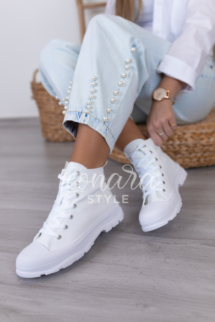 Bílé kotníkové tenisky GRACI