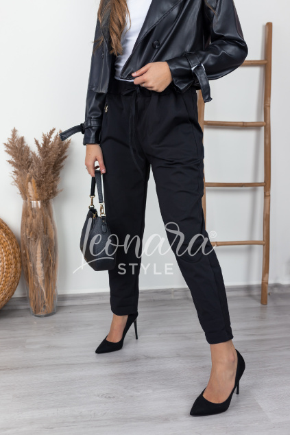 Černé elegantní kalhoty CHARLEE