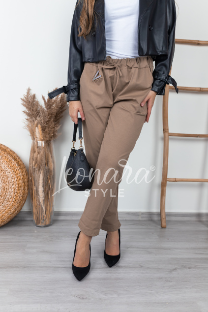 Hnědé elegantní kalhoty CHARLEE