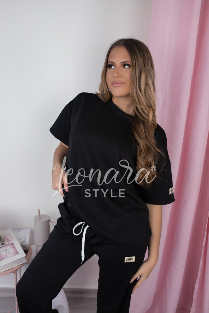 Černá máslová teplákovka BELLA