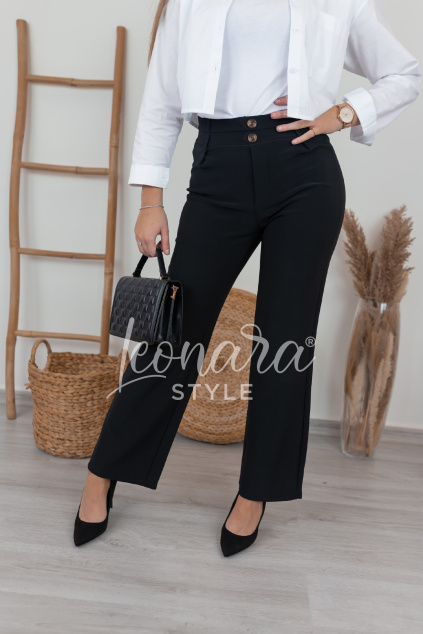 Černé elegantní kalhoty HATTIE