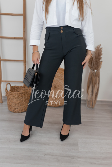 Šedé elegantní kalhoty HATTIE