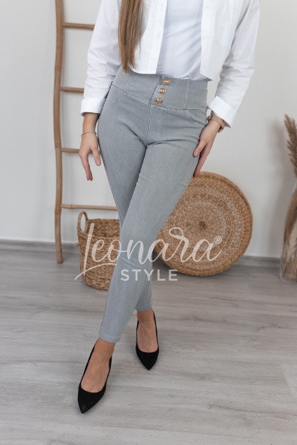 Šedé střečové džegíny TIANA