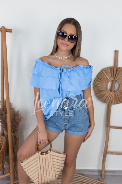 Babyblue tričko s volánky ANDY