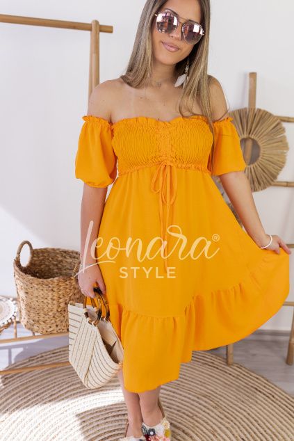 Oranžová letní šaty ALIVIA