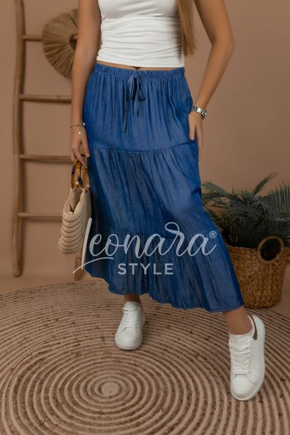 Tmavě modrá denim sukně PRAGA
