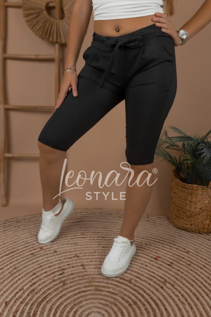 Černé elastické capri kraťasy VALOR